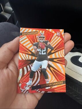 Shedeur Sanders Rookie Card - Orange Red Holographic
